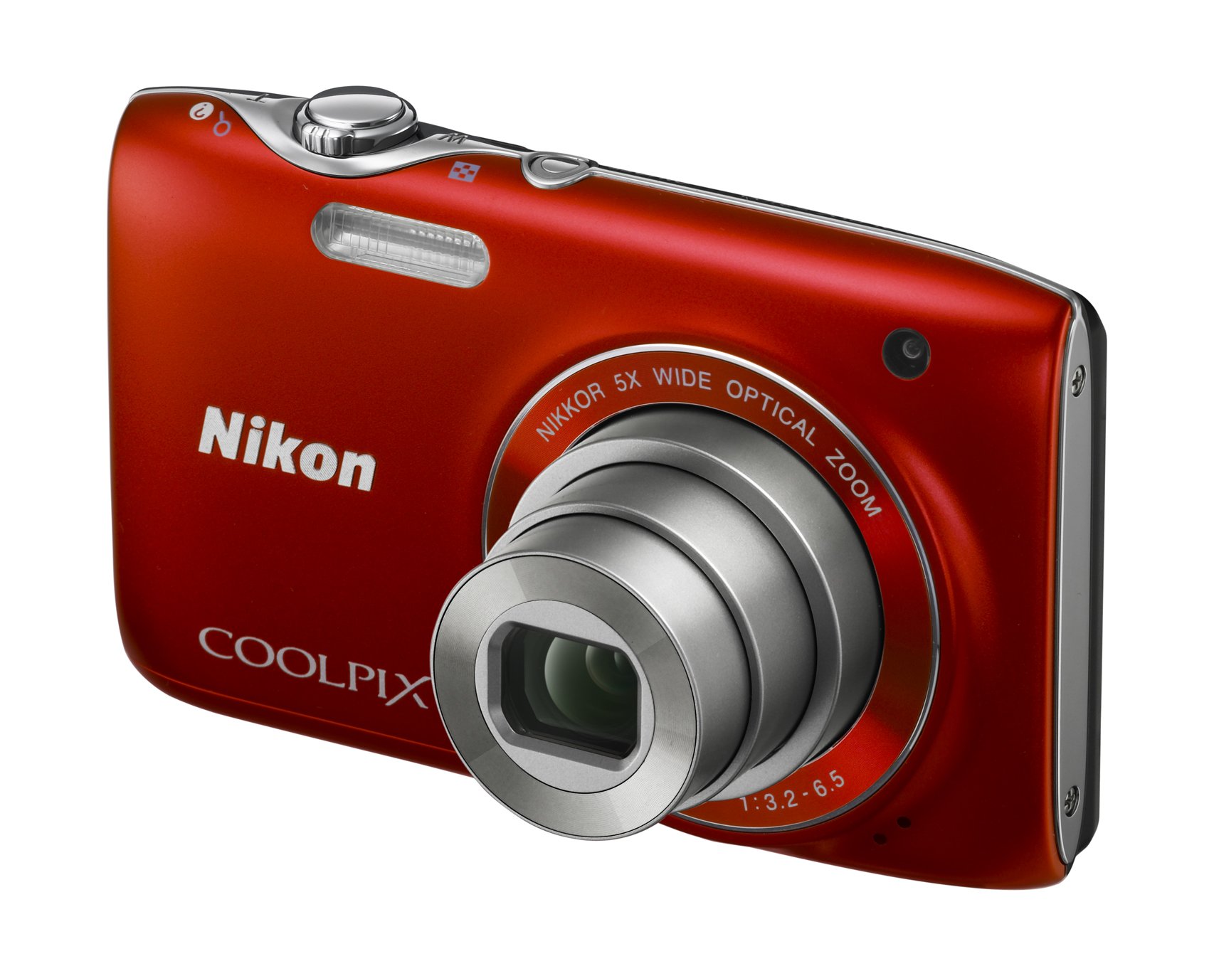 Nikon COOLPIX S3100 Compact Digital Camera - Red (14MP, 5x Optical